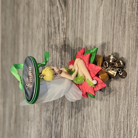 Disney Other - EUC Disney Fairy on poinsettia w/Changing colors light Emma Christmas Ornament